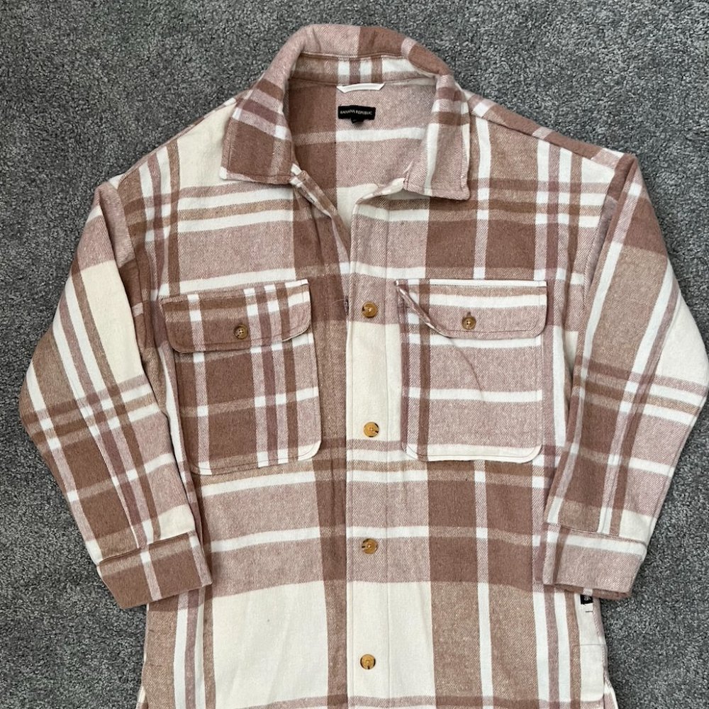 BANANA REPUBLIC Brushed Flannel Shirt Jacket